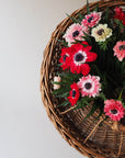 panier en osier vintage