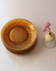 Assiettes en verre ambré