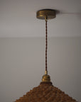 suspension vintage en rotin