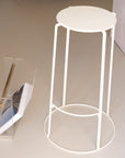 tabouret metal blanc
