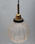 Suspension en verre et métal Bulle