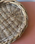 plateau en osier vintage