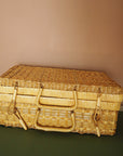 valise en rotin vintage