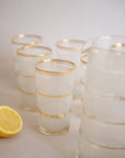Verres à eau vintage en verre