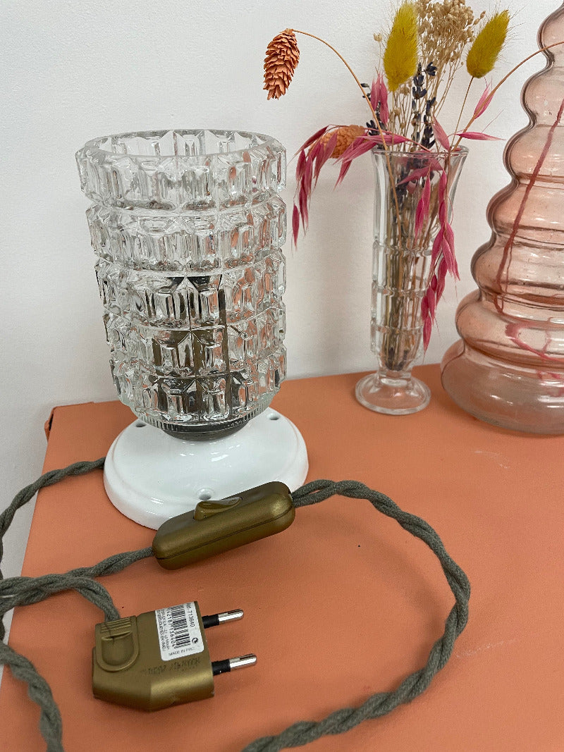 lampe vintage en verre